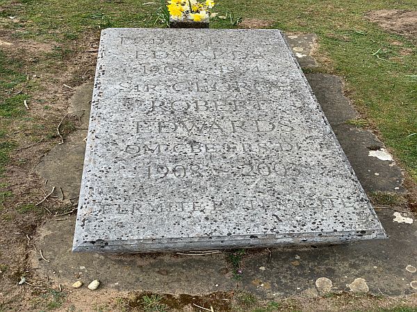 Sir George Edwards' grave today.