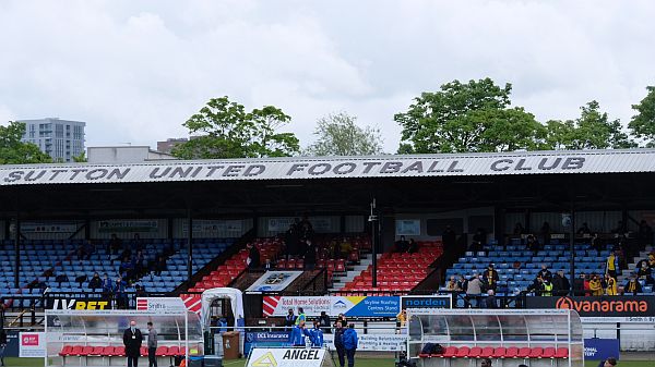 Sutton United ground an hour before kick-off.