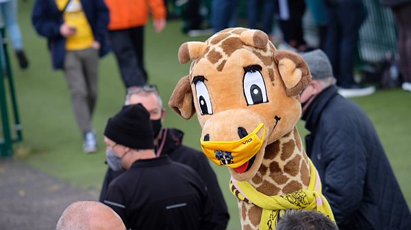 Here's Jenny the giraffe; the club mascot.