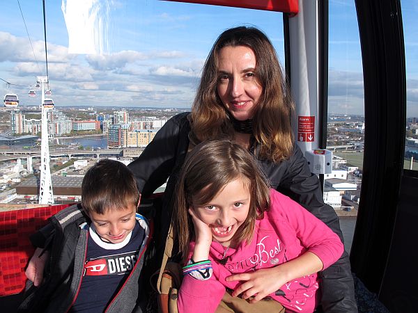 London Cable Car, 2014. With cousin Sonny.