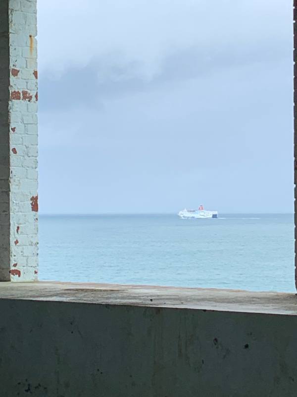 The Irish Ferry viewed from the observation building.