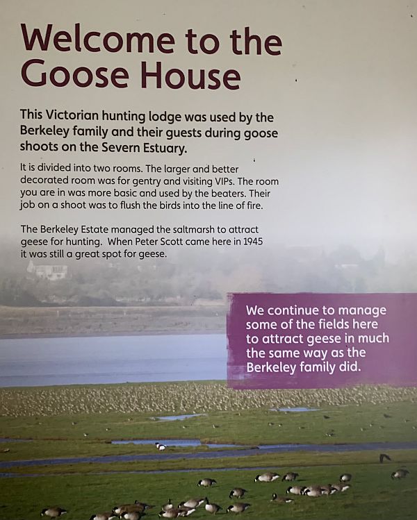 Interpretation Board for the Goose House on the Berkeley Estate, Severn Extuary.