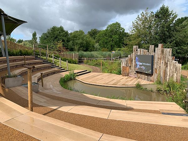 The new open air theatre at Slimbridge.