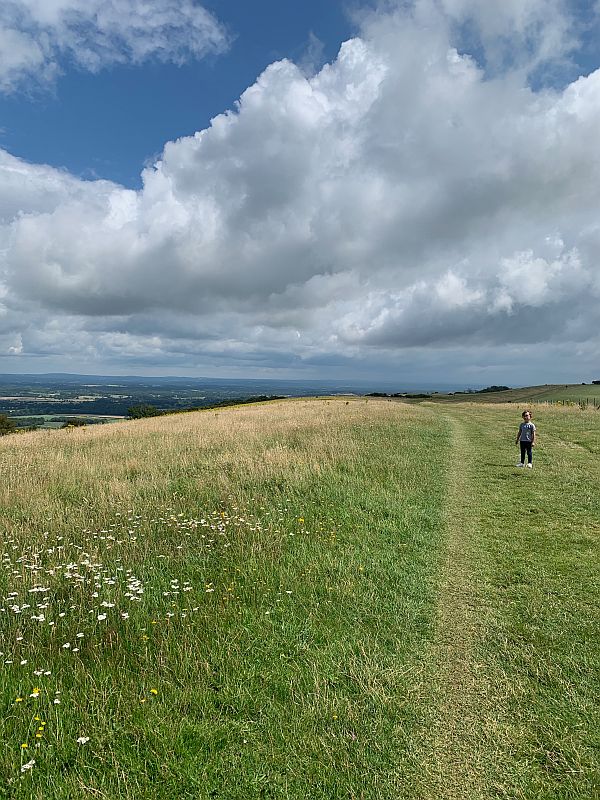 The South Downs Way on Ditchling Beacon.