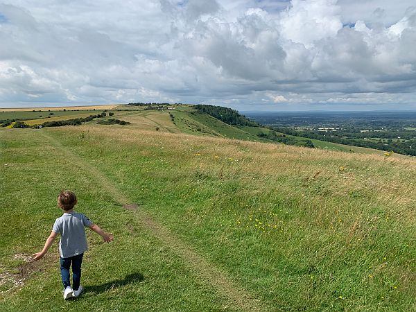 The South Downs Way on Ditchling Beacon.