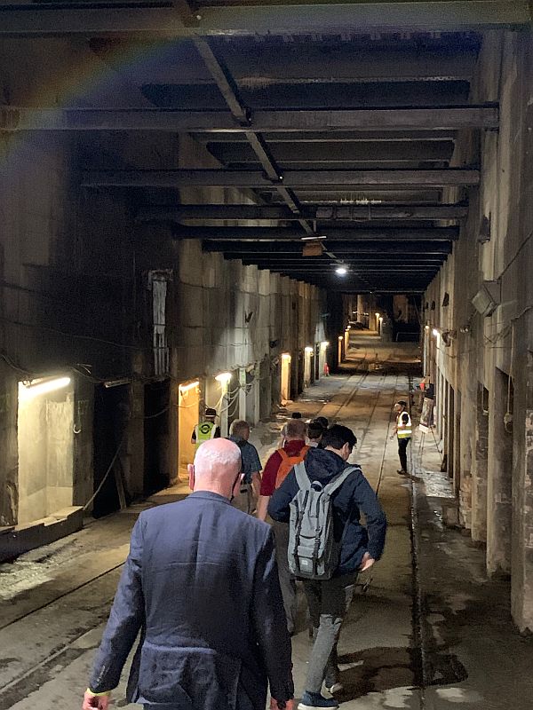 Walking down inside the Kingsway Tram Tunnel.