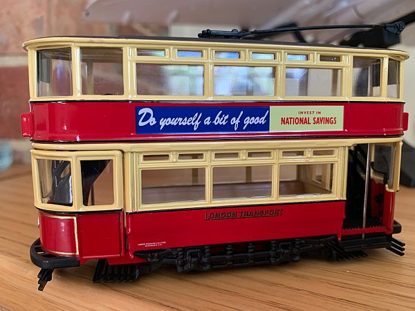 Bobby's London tram model.