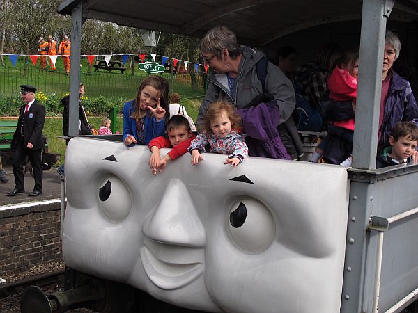 Days out with Thomas. Layla, Sonny, Kyla & Diddley on board the “Troublesome Truck”. 2012.