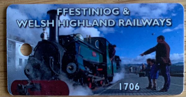 Ffestiniog special metal rover ticket.