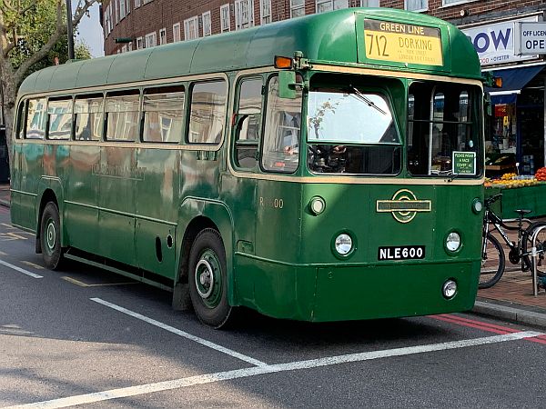 NLE 600 RF 600 AEC Regal Mk IV single decker re-enacting the Green Line coach service 712 to Dorking. Built 1953.