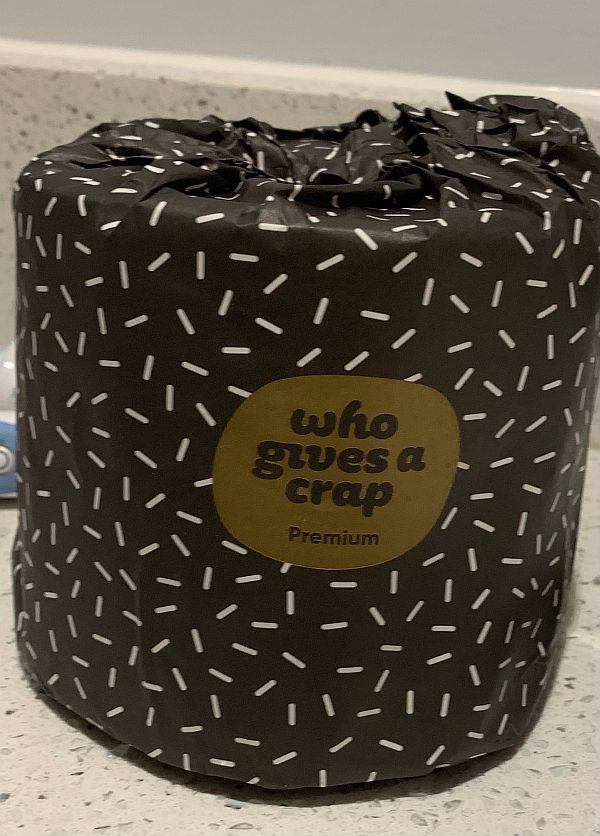 "Who Gives a Crap" Toilet roll.