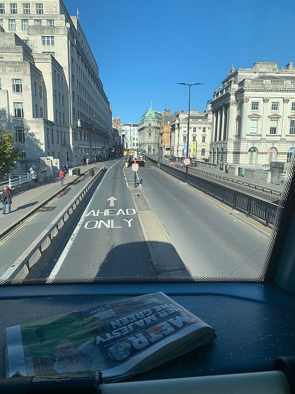 Looking forwards across the bridge.