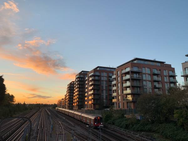 West Hampstead. Sunset. Flats. Underground (overground...)!