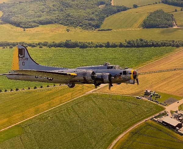 This is a very special picture of Liberty Belle over Parham in 2008. A B17 that actually flew from Parham during the war.