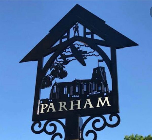 East Anglia is famous for its village signs. Note Parham’s has a B17 within it.
