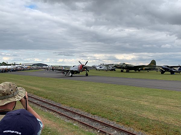 Duxford line-up, including Sally B.