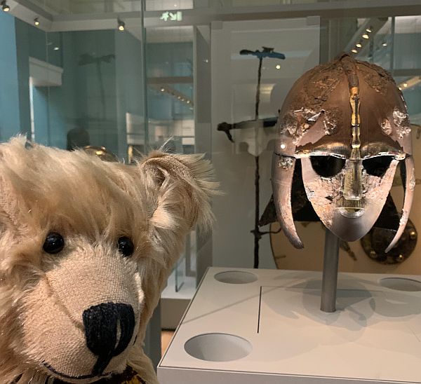 Bertie admiring the iconic helmet.