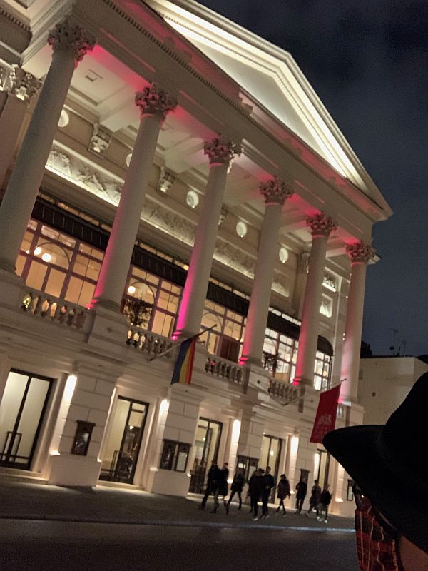 Bobby outside the Royal Opera House.