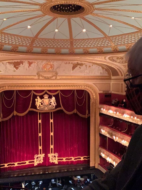 Bobby in the gods of the Royal Opera Hosue auditorium.