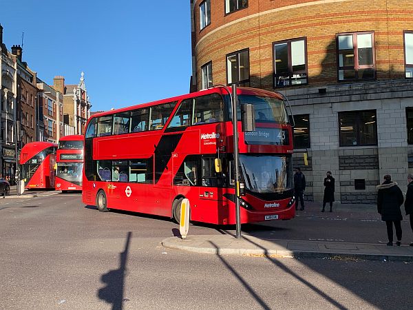 BYD ADL Enviro400EV on the 43 to London Bridge.