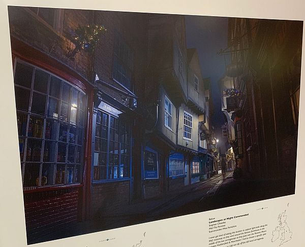 The Shambles, York, at night.