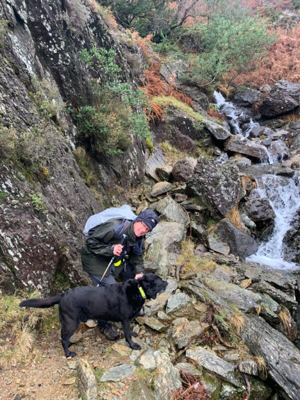 Malcolm and Oakley in the Lake District.