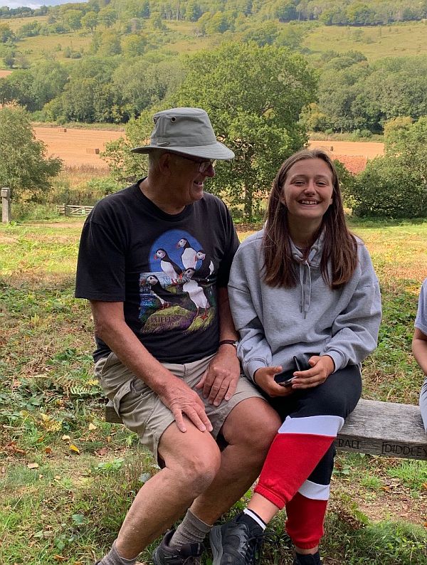 Sharing a laugh on The Bench.