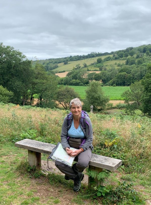 Alison sat on The Bench.