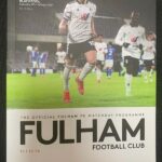 Front cover of the programme for Fulham v Blackpool 29 January 2022.