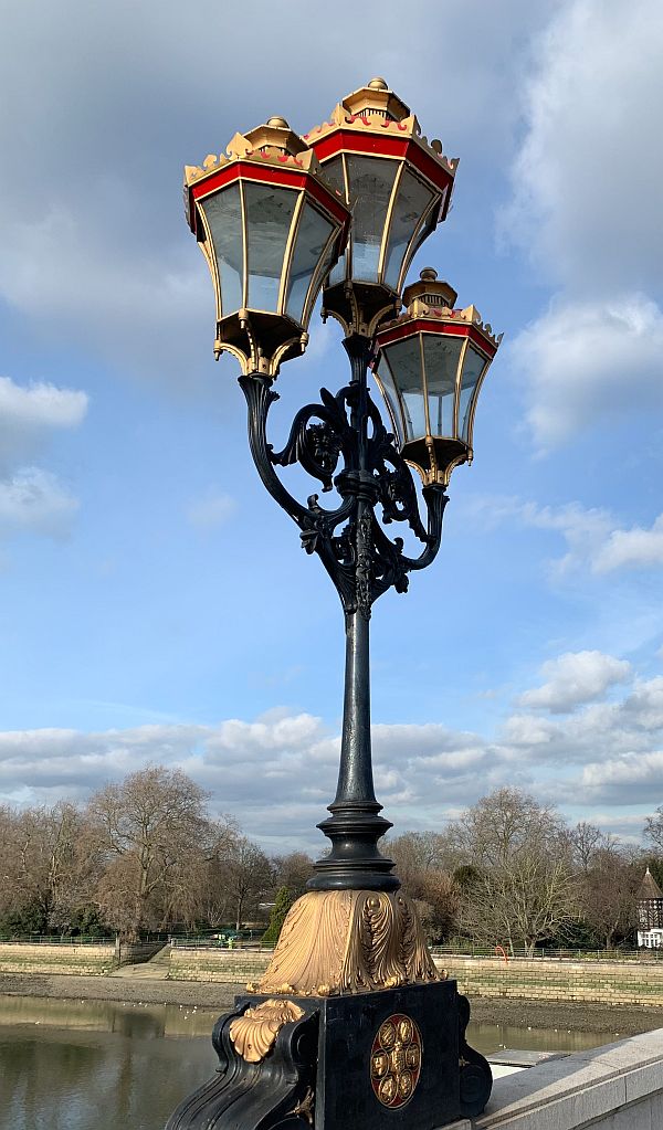 Over Putney Bridge. Beautiful light standards.