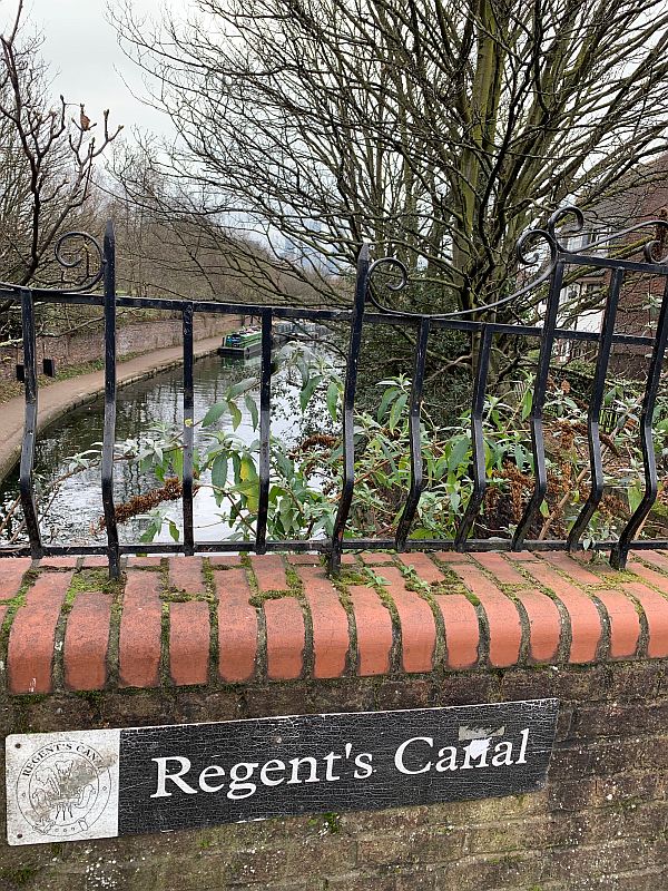 View of the Regent's Canal from the Mile End Road bridge.