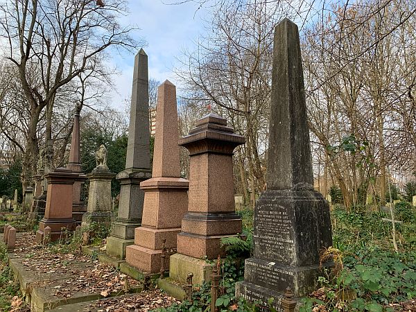 Various tall stone monuments.