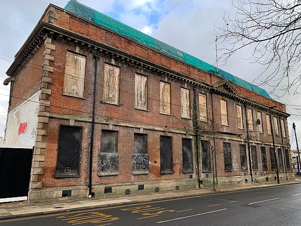 The old warehouse on Bow Common Lane.