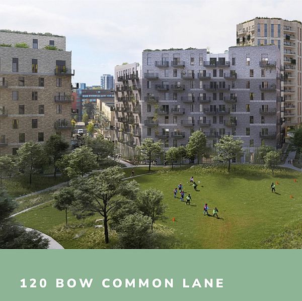 The plans for 120 Bow Common Lane.