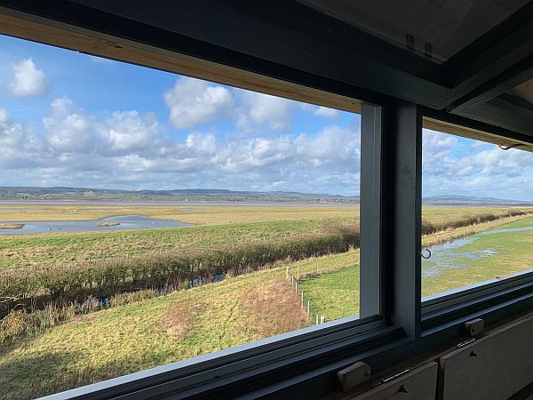 View across the Severn Estuary from Tower hide, Slimbridge.