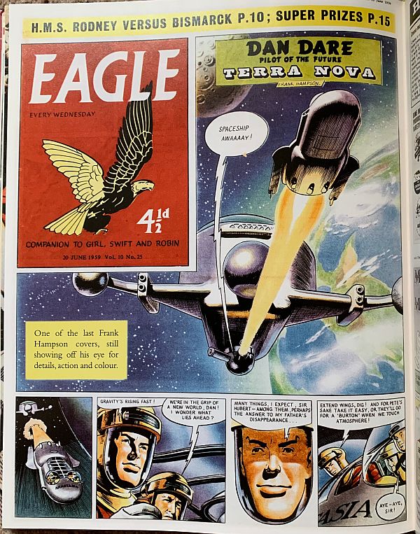 Front cover of The Eagle from 20 June 1959. Dan Dare "Terra Nova".