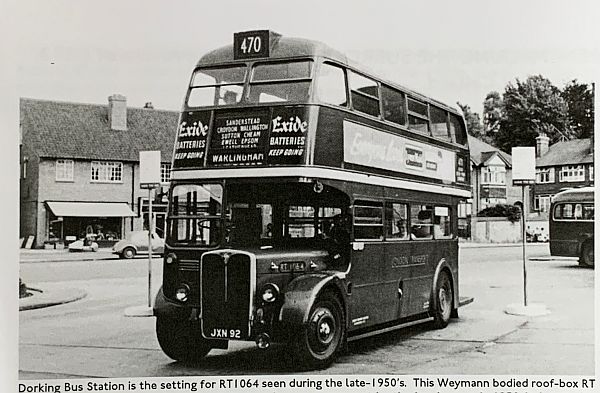 RT 1064 (JXN92) at Dorking Bus Station.