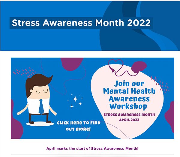 Stress Awareness Month. Click for website.