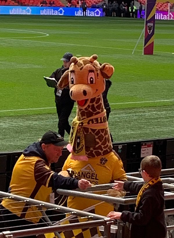 Jenny the Giraffe. Sutton United's Club Mascot.