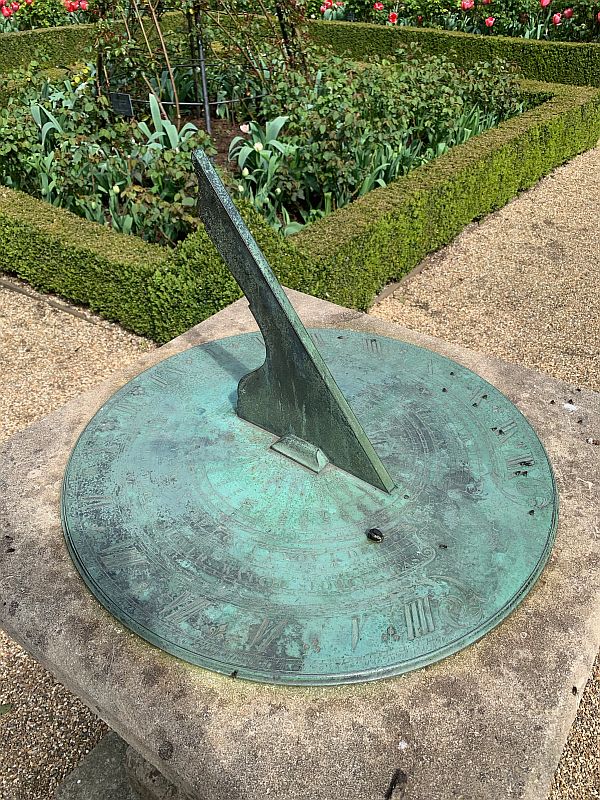 The sundial in Arundel Castle gardens.