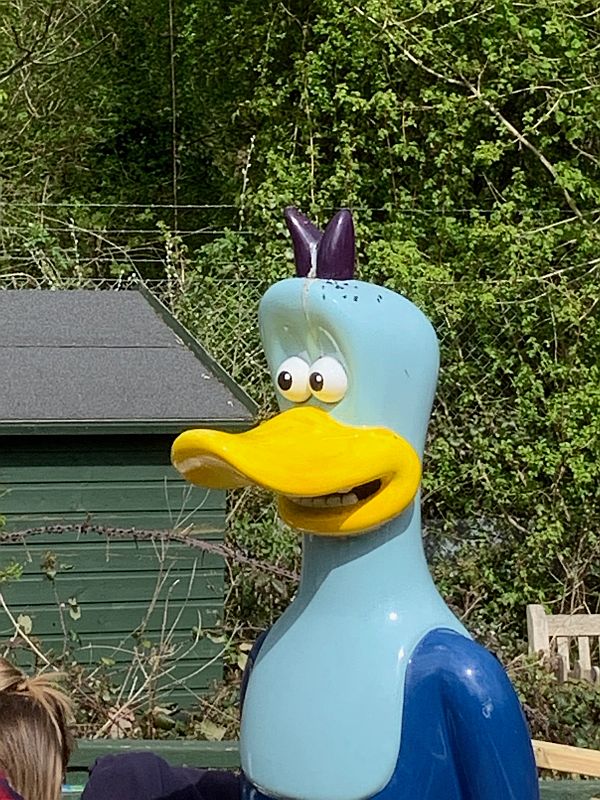 A big duck ornament at Arundel Wildfowl and Wetlands Trust.