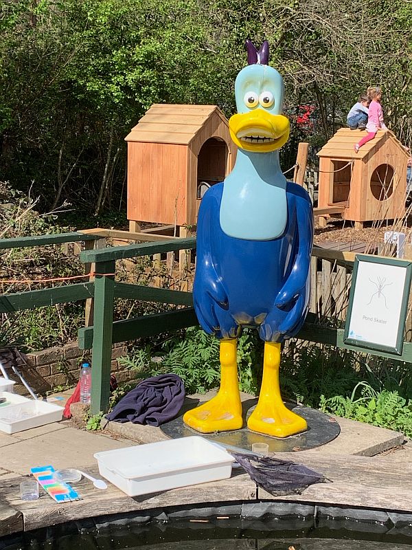 The Duck ornament in the children's playground.