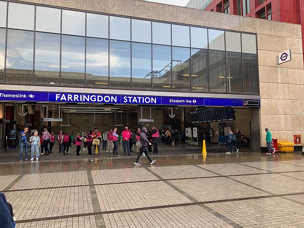 The Elizabeth Line: Farringdon Station.