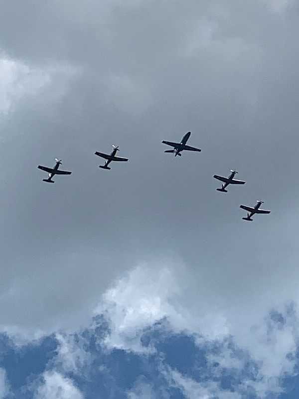 More planes over Belgravia Square in the Queen's Platinum Jubliee Fly-past.