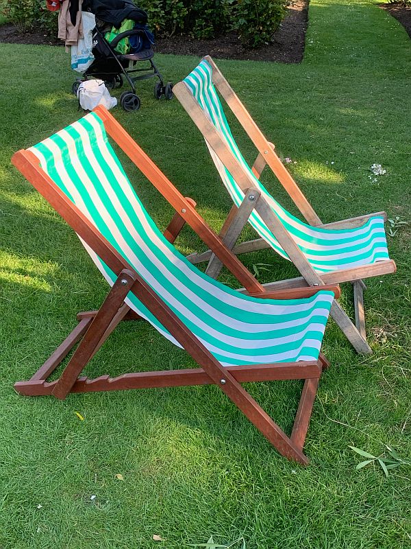 Empty Deck Chairs. Queen Mary's Rose Garden, Regent's Park.