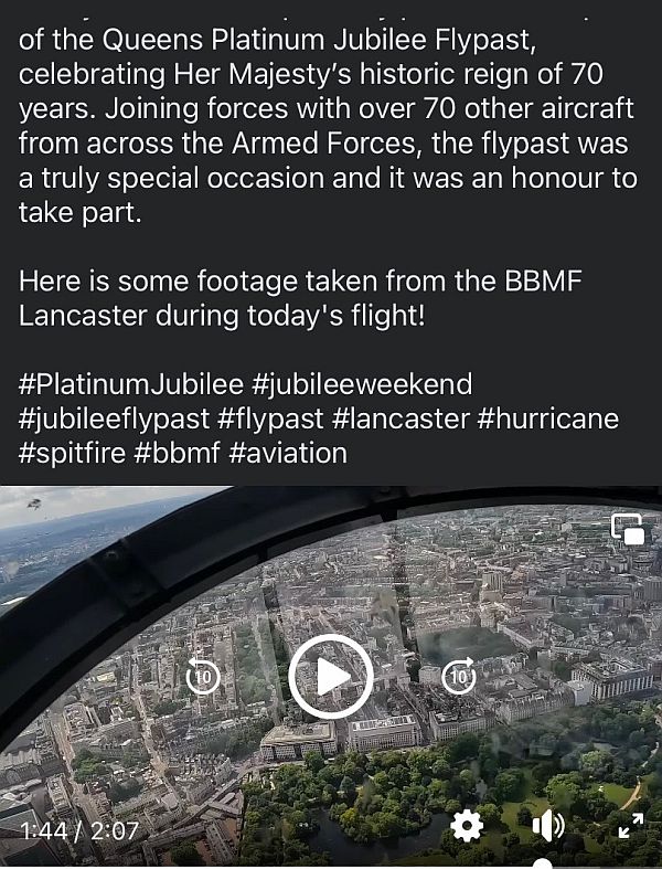 View from the Lancaster Bomber of Belgravia Square.