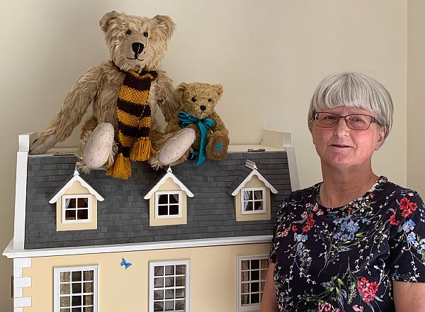 Bertie and Bewick on the Dolls House, with Gill alongside.