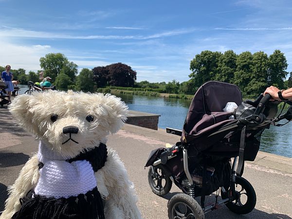 Trevor on the Thames riverside walk.