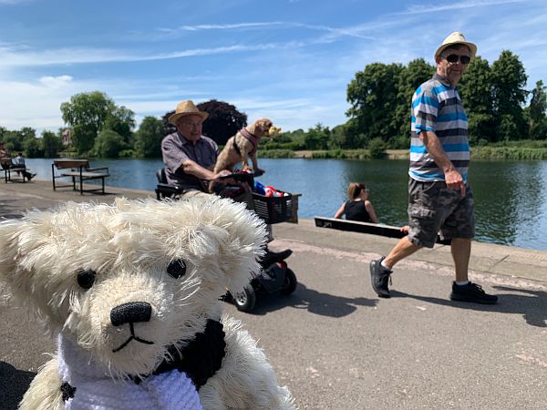 Trevor on the Thames riverside walk.