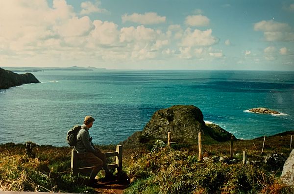 Pwll Deri, looking west to St David's Head. North Pembrokeshire. 1986.